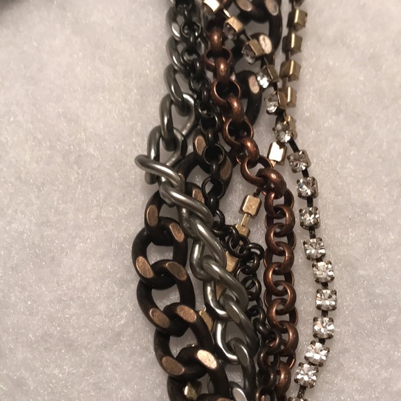 J. Crew Fenton Fallon large crystal ombre silk bow statement necklace RARE! - Picture 7 of 8